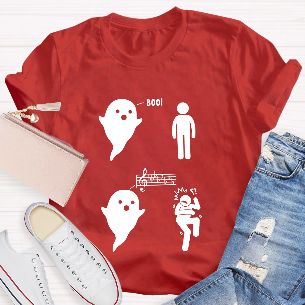 Scary Ghost And Music Teacher T-Shirt