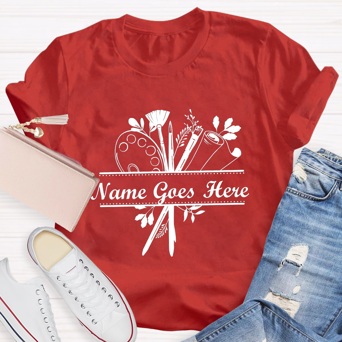 Personalized Art Teacher Name Goes Here T-Shirt