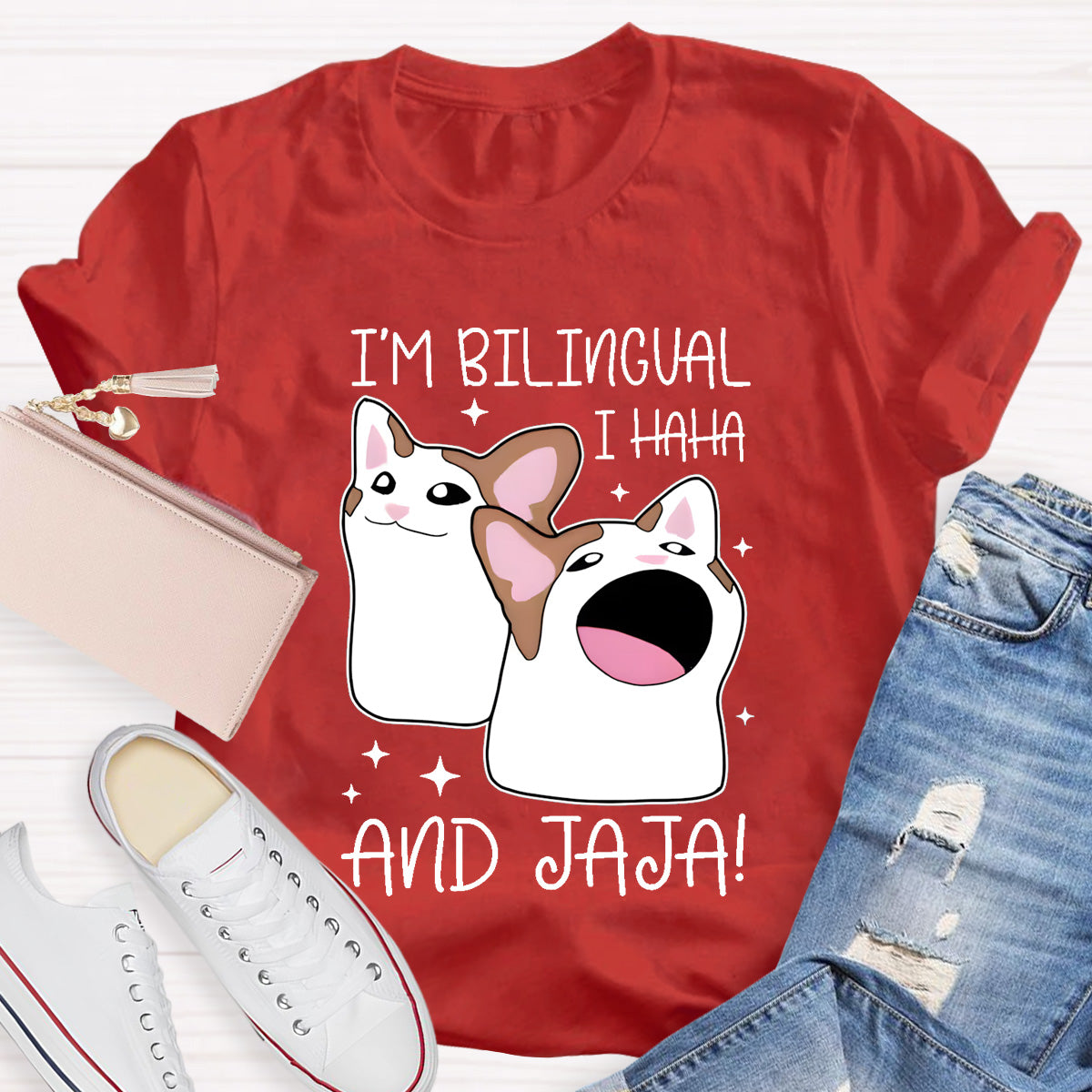 I'm Bilingual I Haha And Jaja Teacher T-Shirt