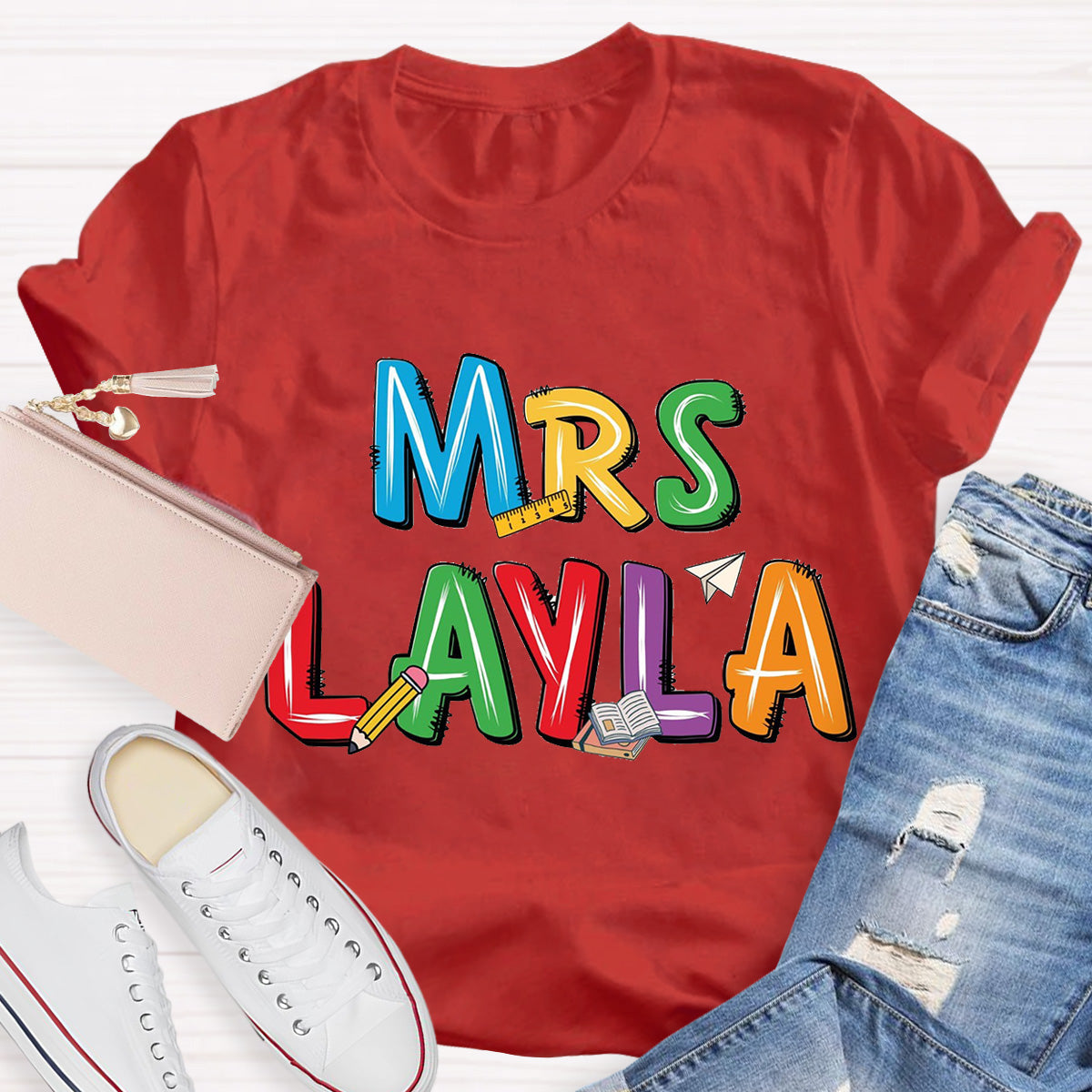 Personalized Your Name Teacher T-Shirt