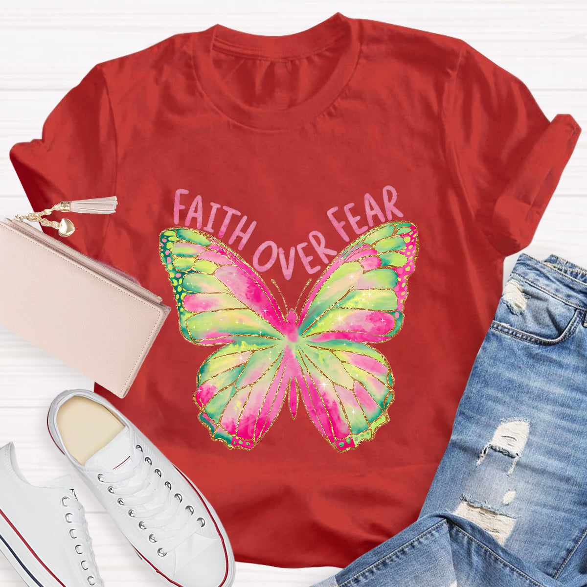 Faith Over Fear Butterfly T-Shirt