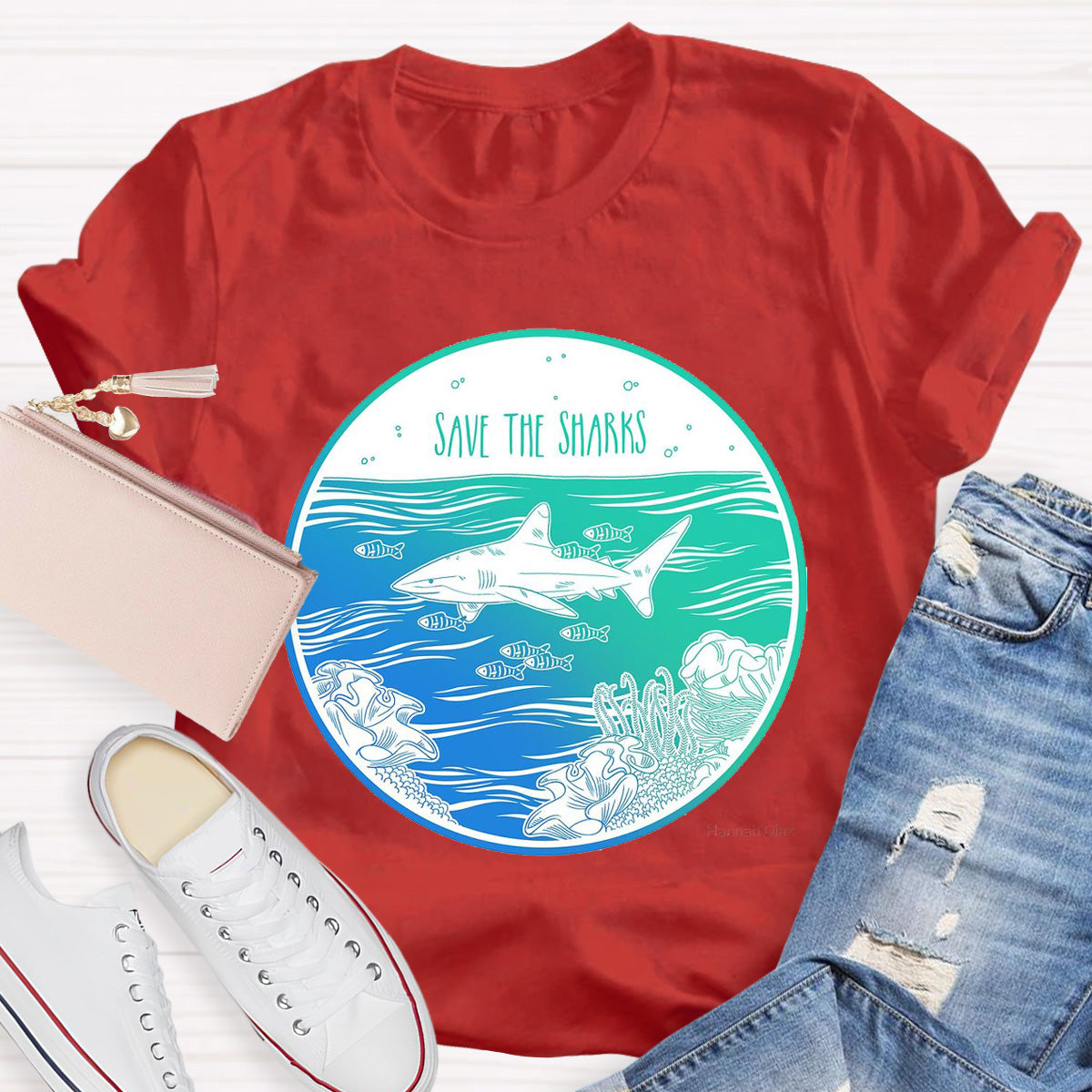 Save The Sharks Teacher T-Shirt