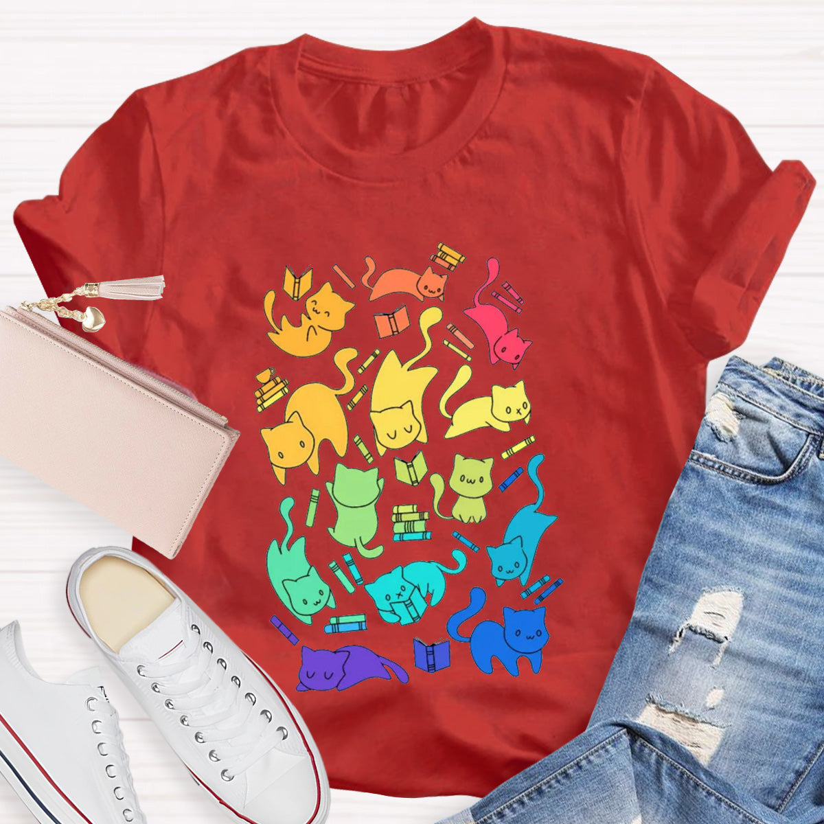 Funny Cat Art Teacher T-Shirt