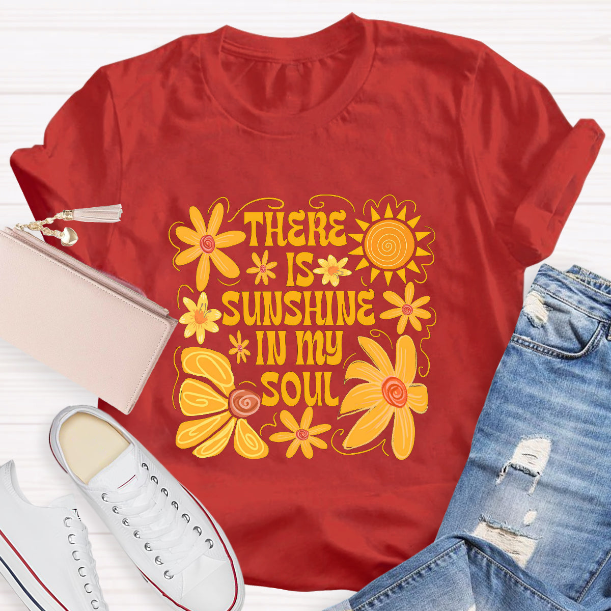 There Is Sunshine In My Soul Floral T-Shirt