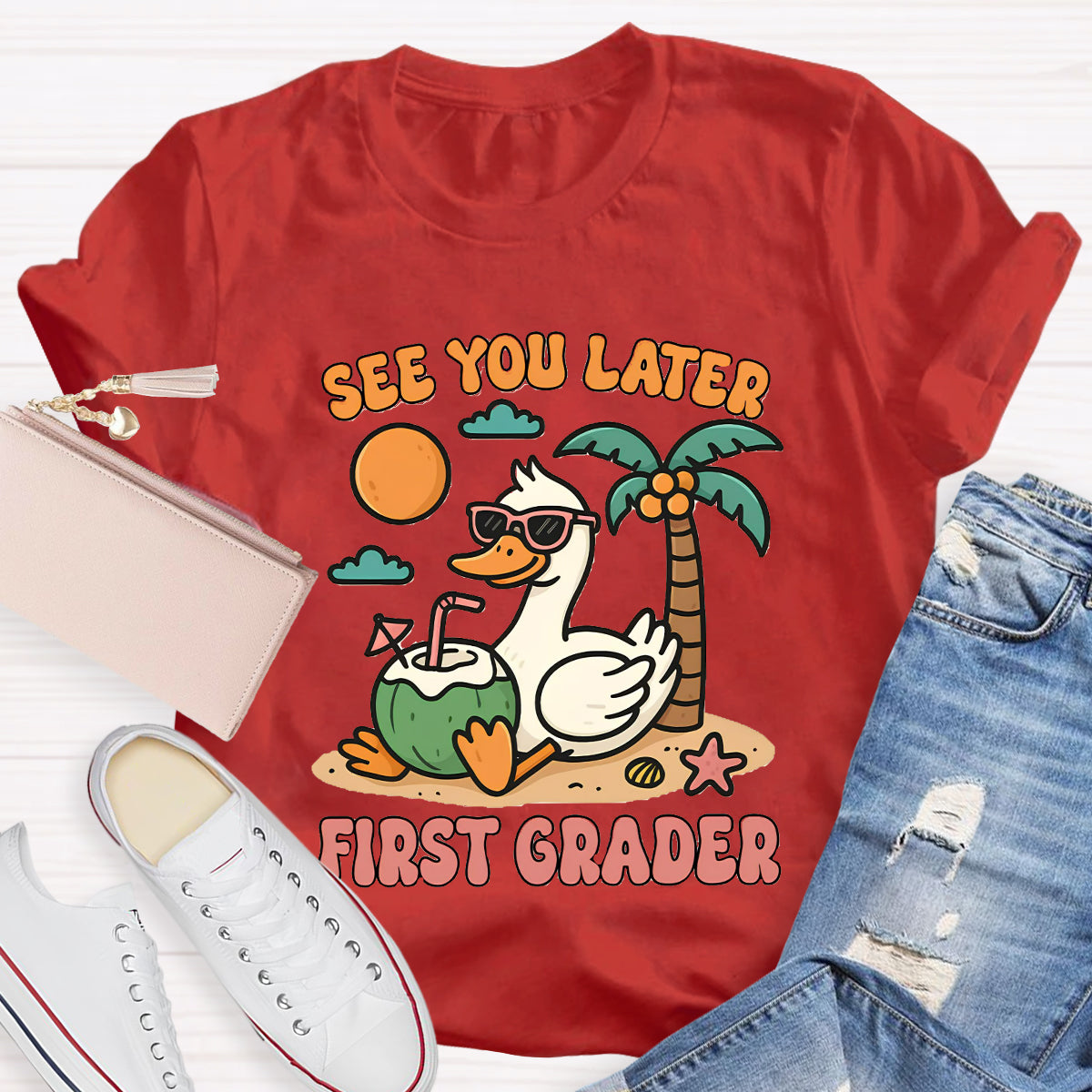 Personalized Grade See You Later Teacher T-Shirt