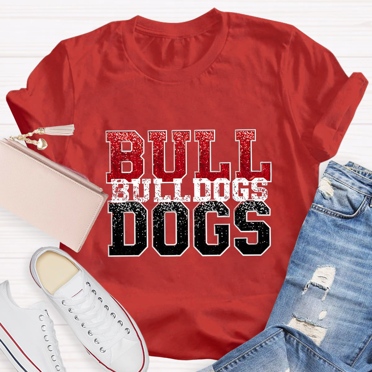 Personalized Mascot Bulldogs Teacher T-Shirt