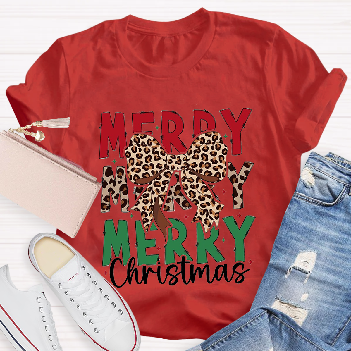 Cute Merry Christmas Teacher T-Shirt
