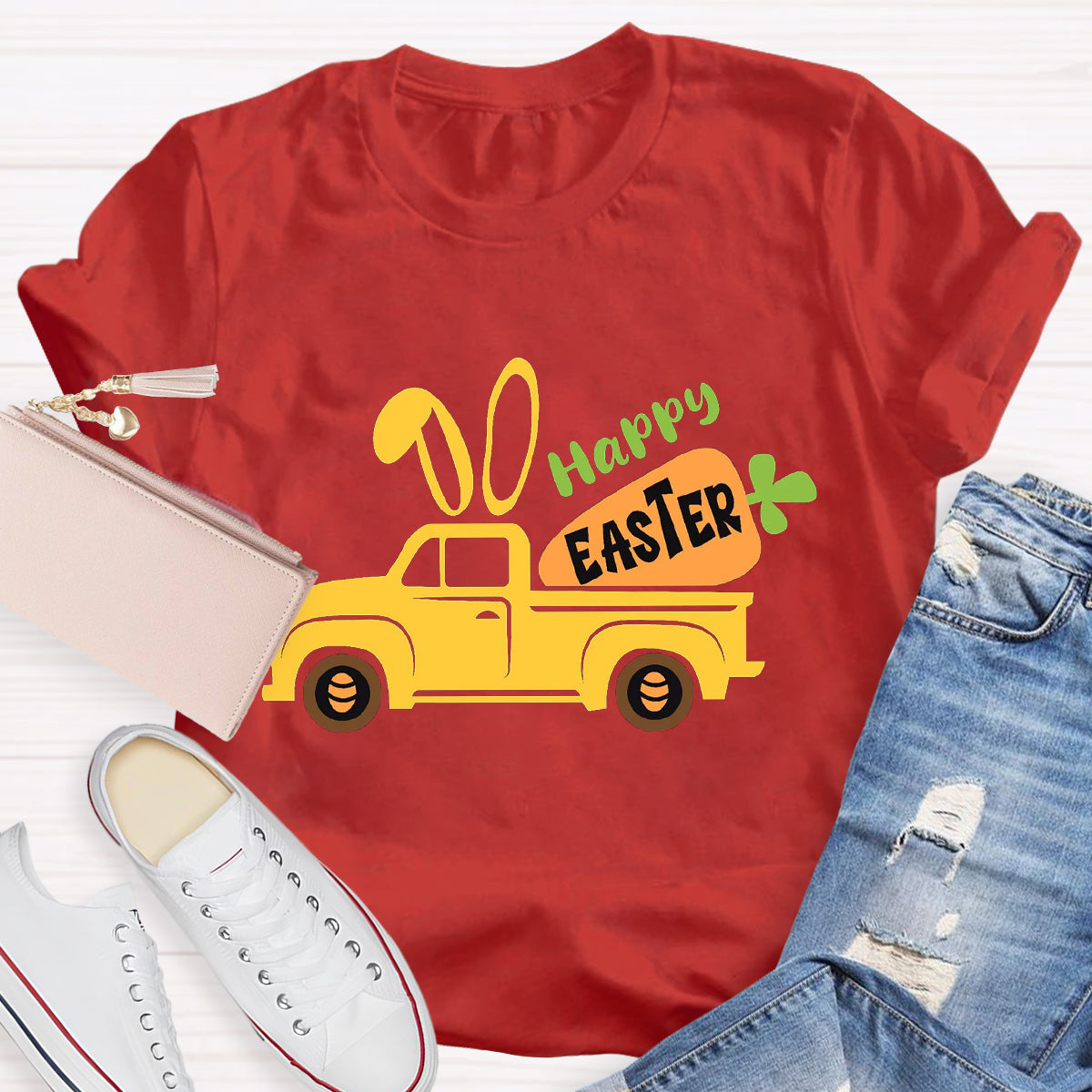 Happy Easter Vintage Truck T-Shirt