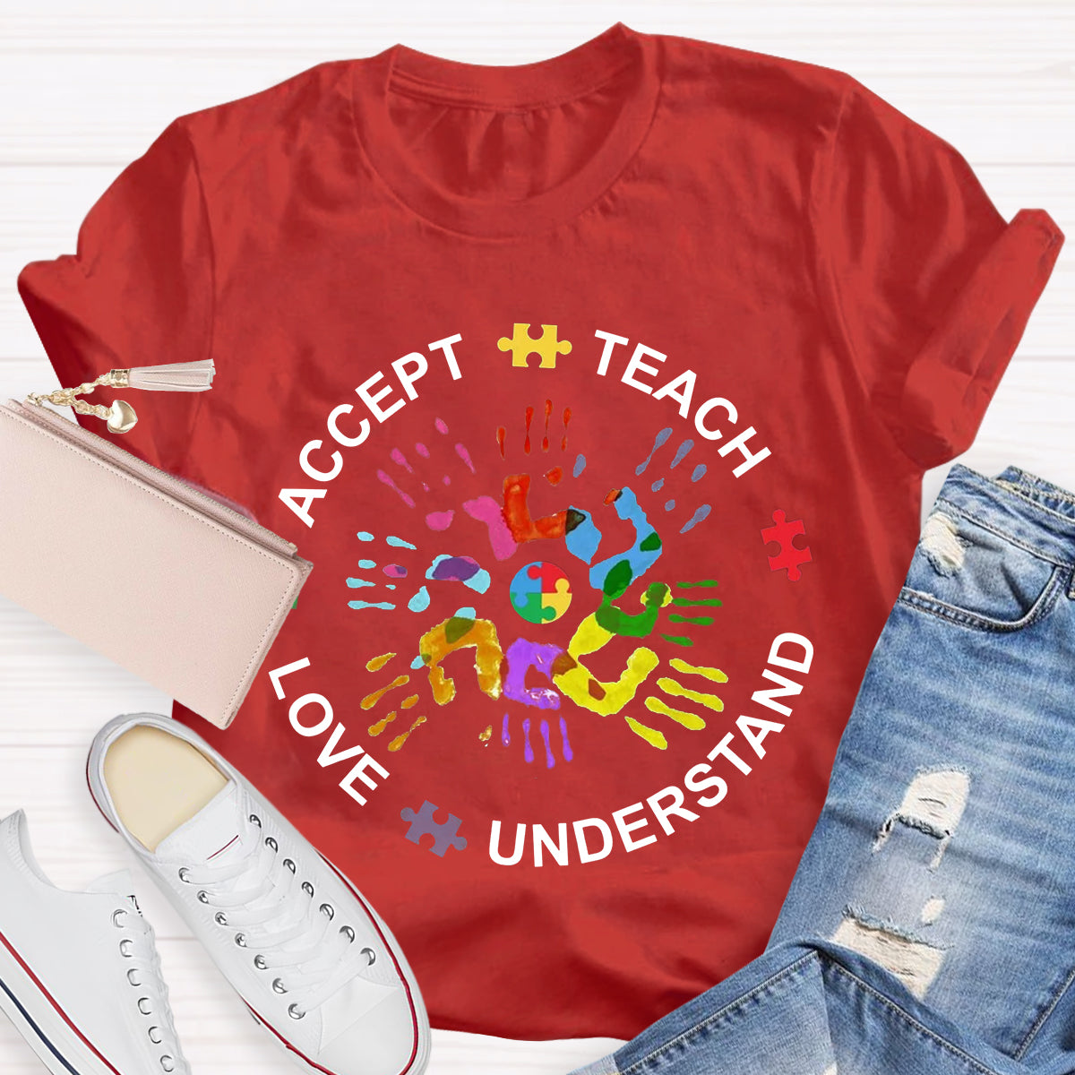 Teach Love Understand And Accept Teacher T-Shirt