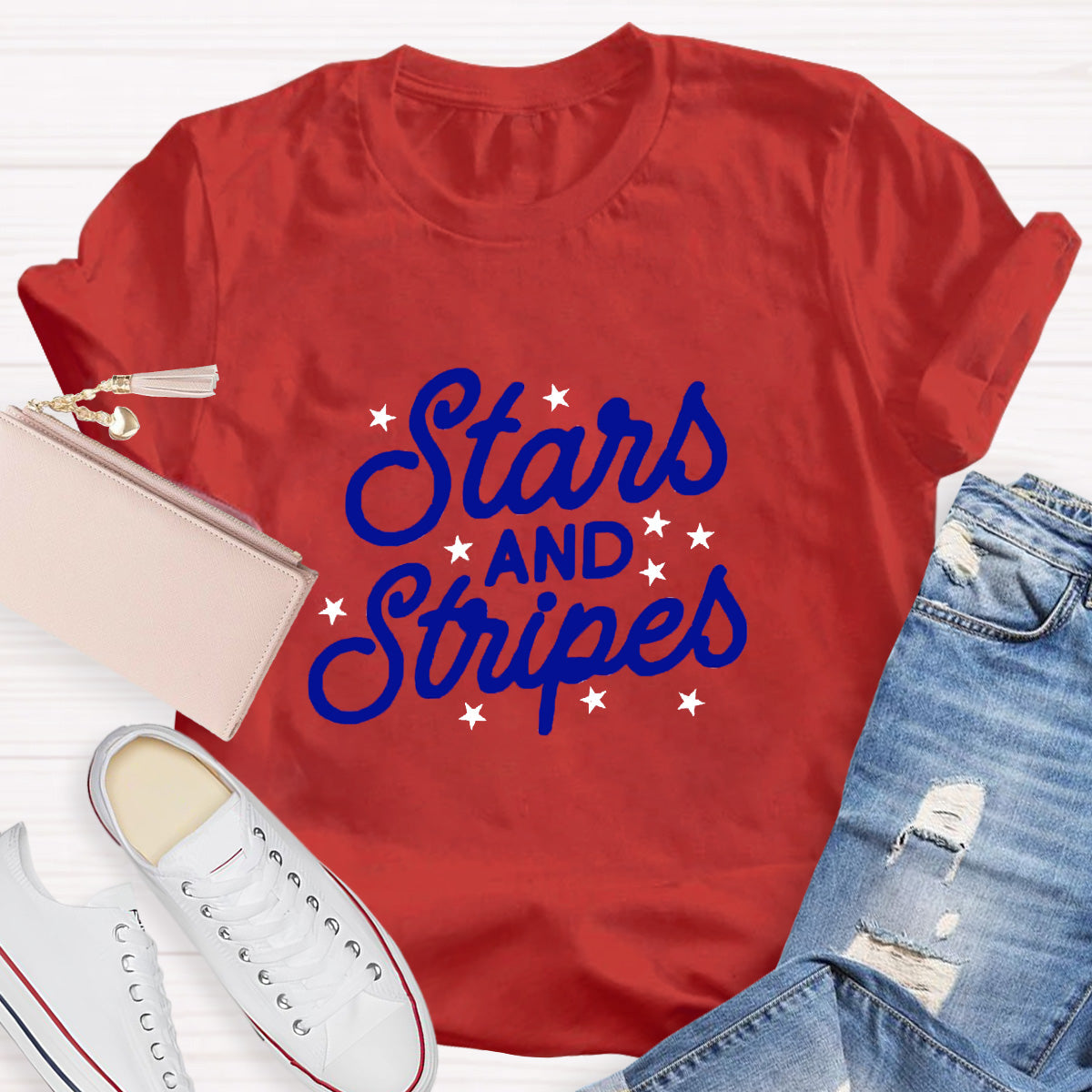 Stars And Stripes Teacher T-Shirt