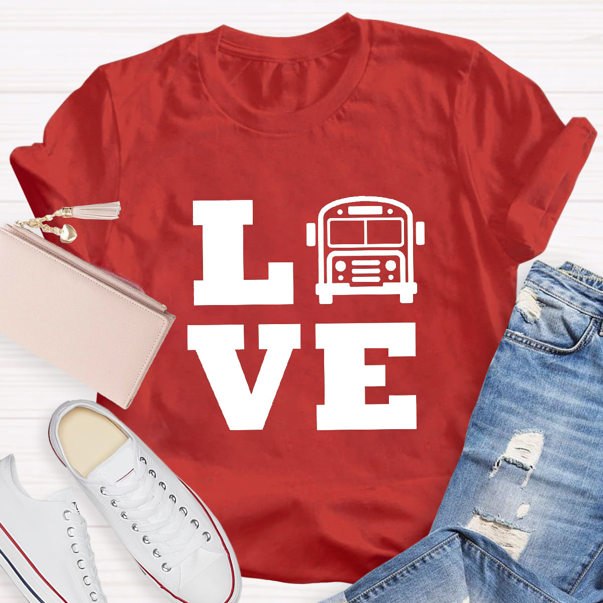 School Bus Driver Love Students Teacher T-Shirt
