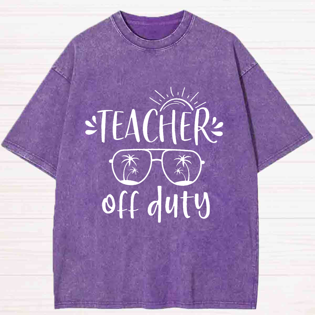 Teacher Off Duty Washed T-shirt