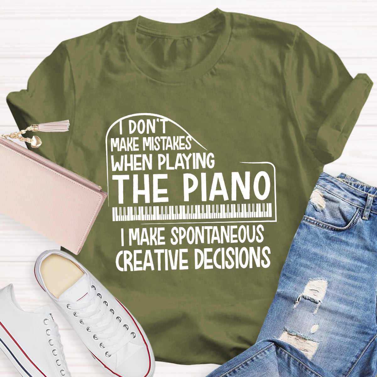 I Don't Make Mistakes When Playing The Piano Teacher T-Shirt