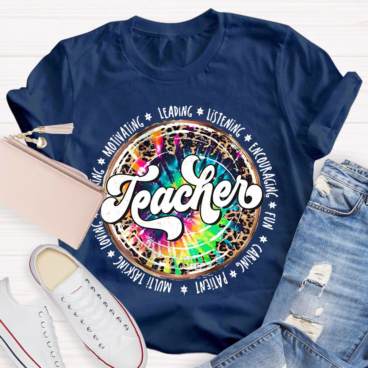 Teacher Sublimation Leopard Designs T-Shirt