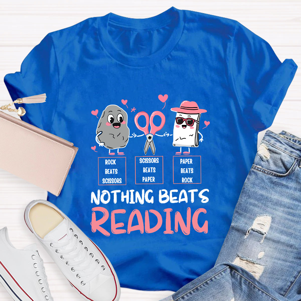 Nothing Beats Reading Teacher T-Shirt