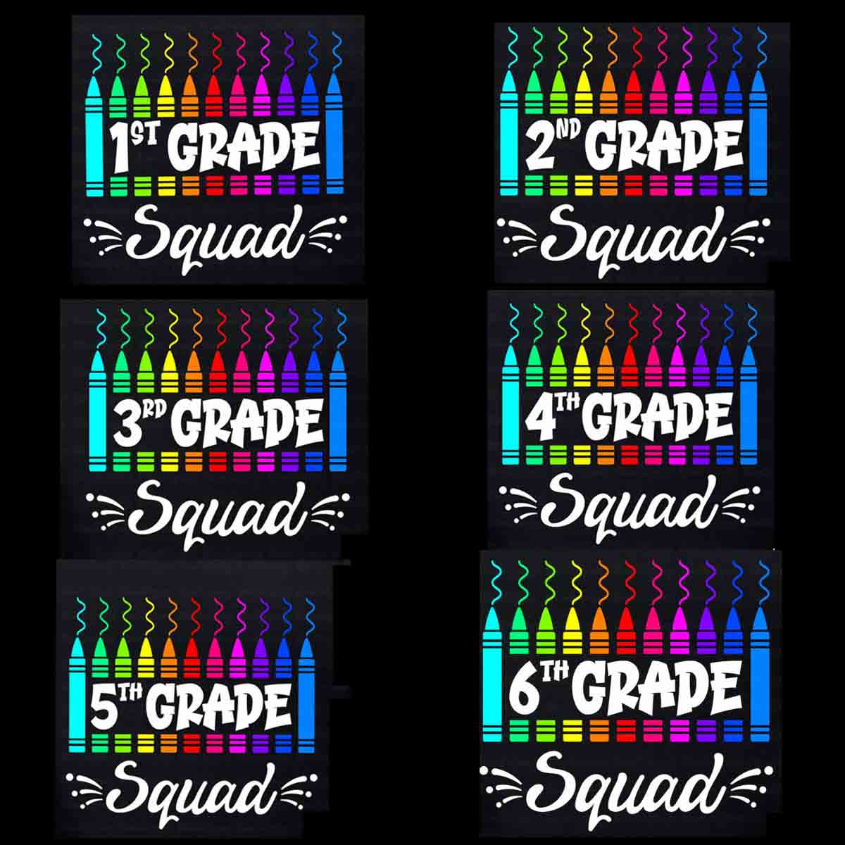 Personalized Grade First Grade Squad Colored Pencils T-shirt