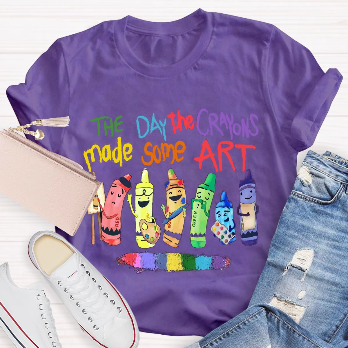 Back To School The Day The Crayons Made Some Art T-Shirt