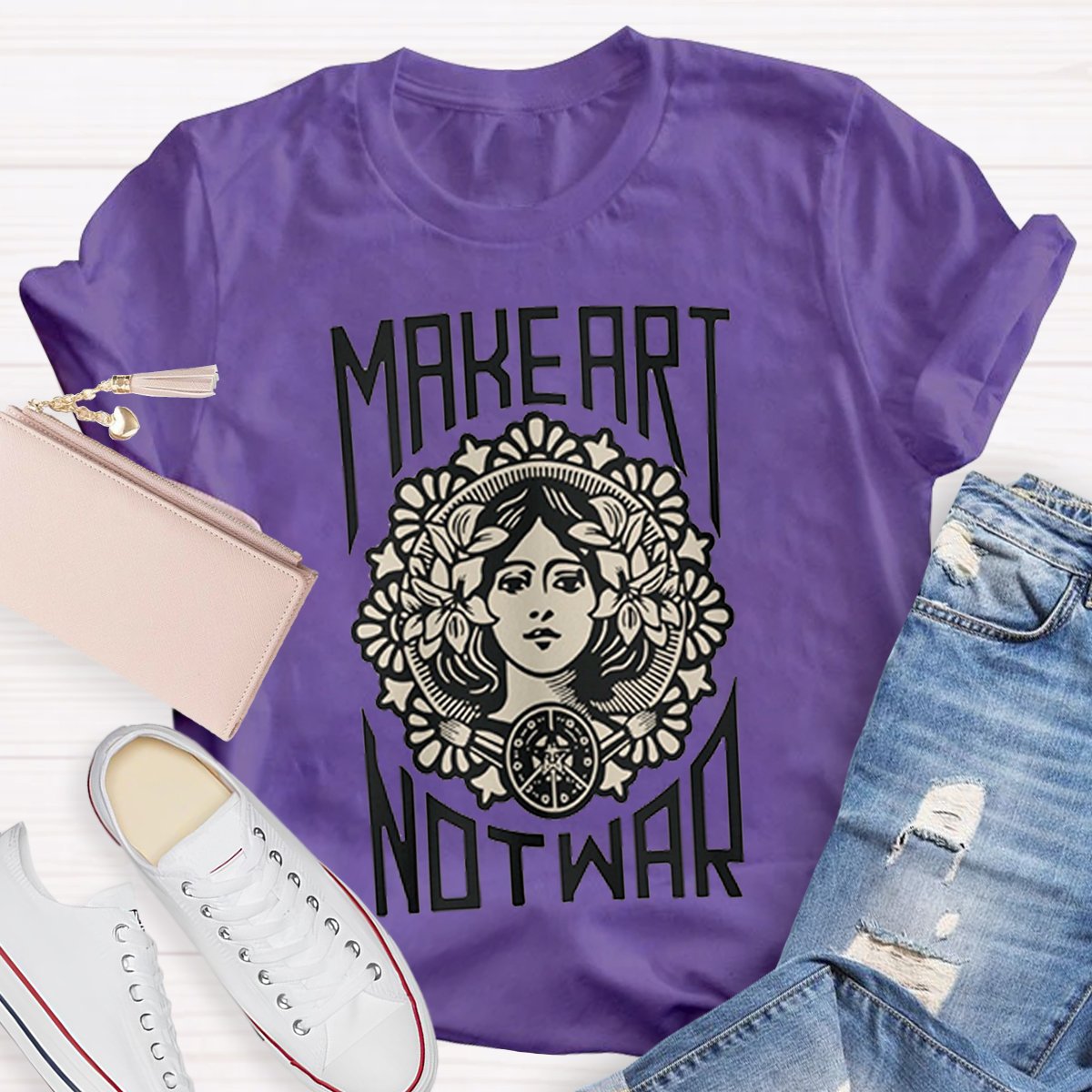 Make Art Not War Teacher Shirt