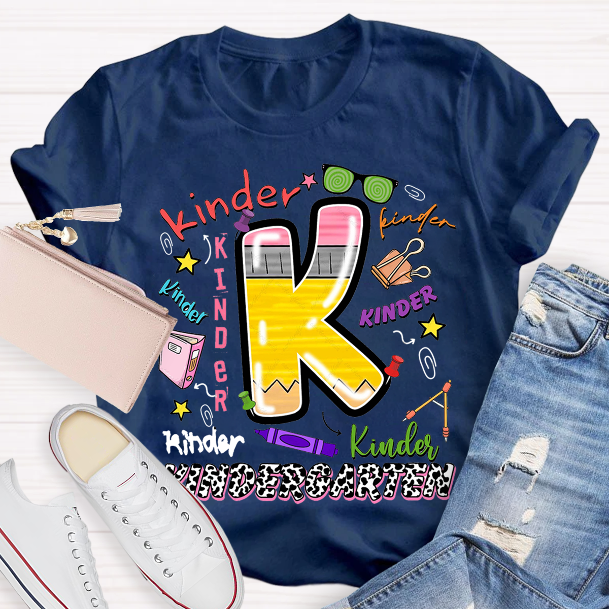 Kindergarten Graffiti Back to School T-Shirt