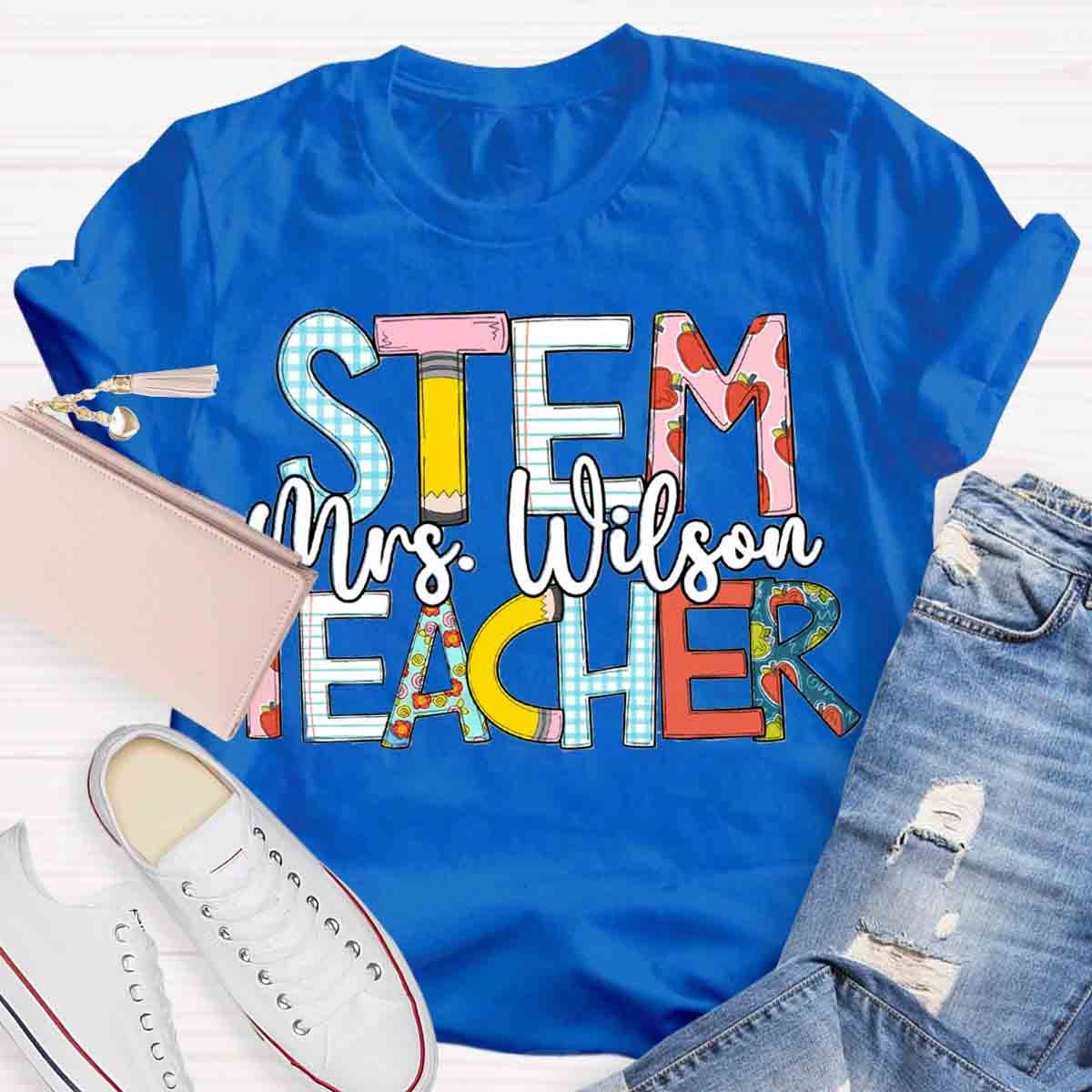 Personalized Name STEM Teachers T-Shirt