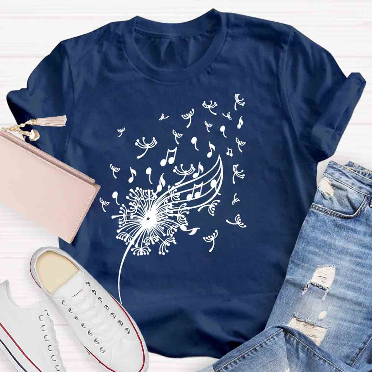 Dandelion Music Notes T-Shirt