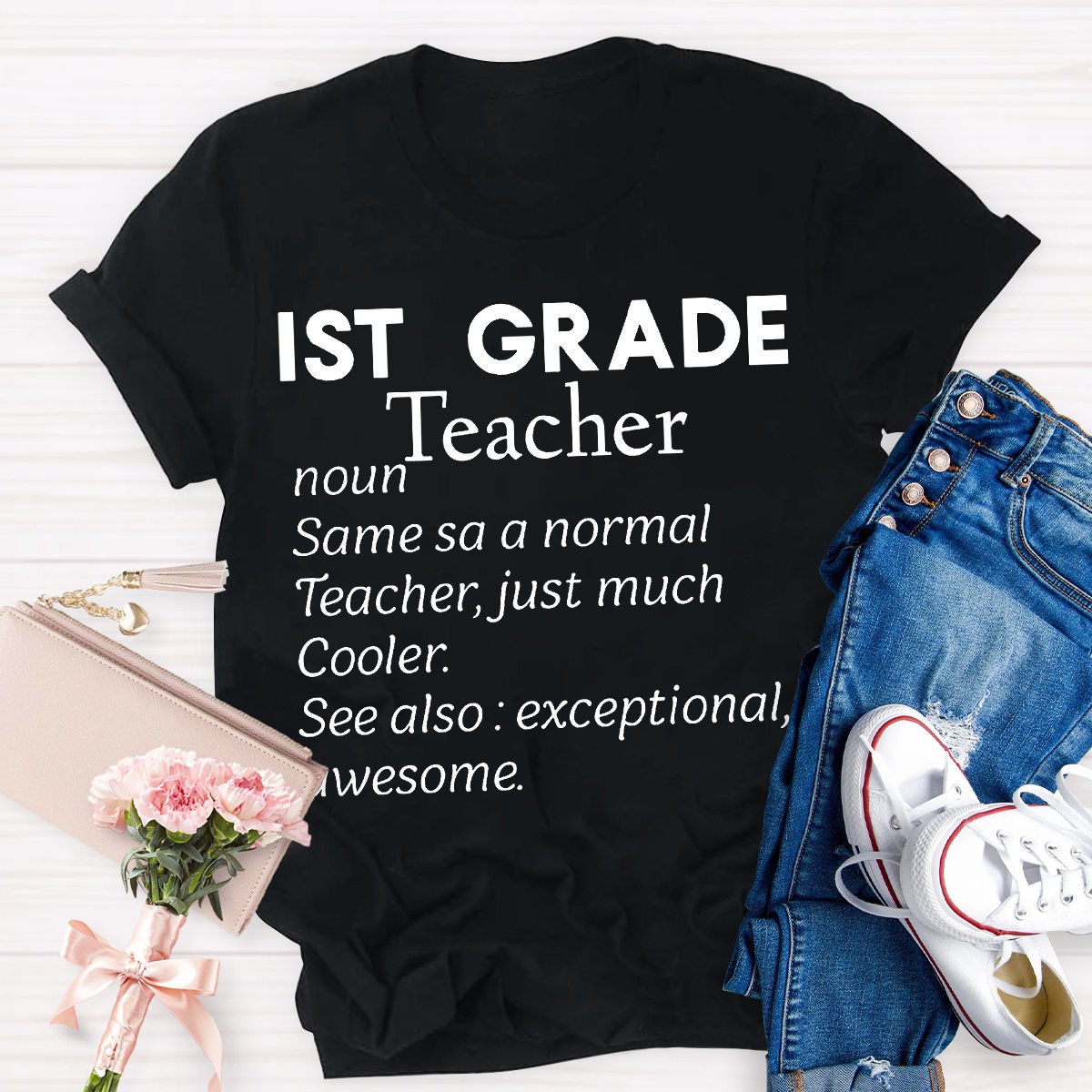 Personalized 1st Grade Teacher Noun Teacher Shirt