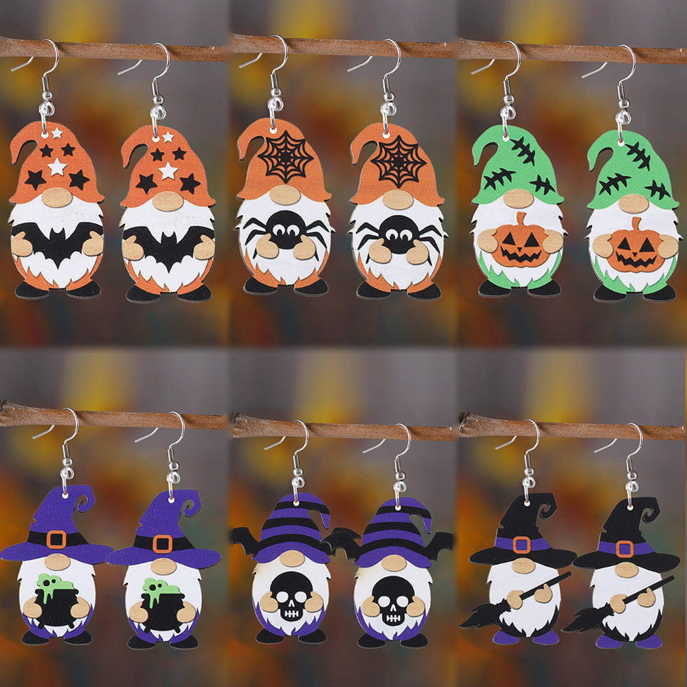 Bat Skull Cute Dwarf Pendant Earrings