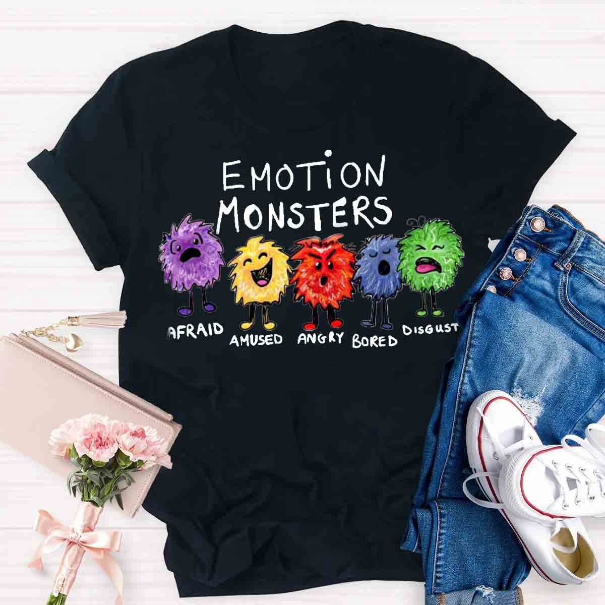 Emotion Monsters Funny Teachers T-Shirt