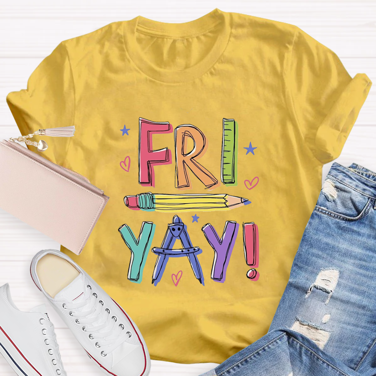 Happy Friyay Bruh Teacher T-Shirt