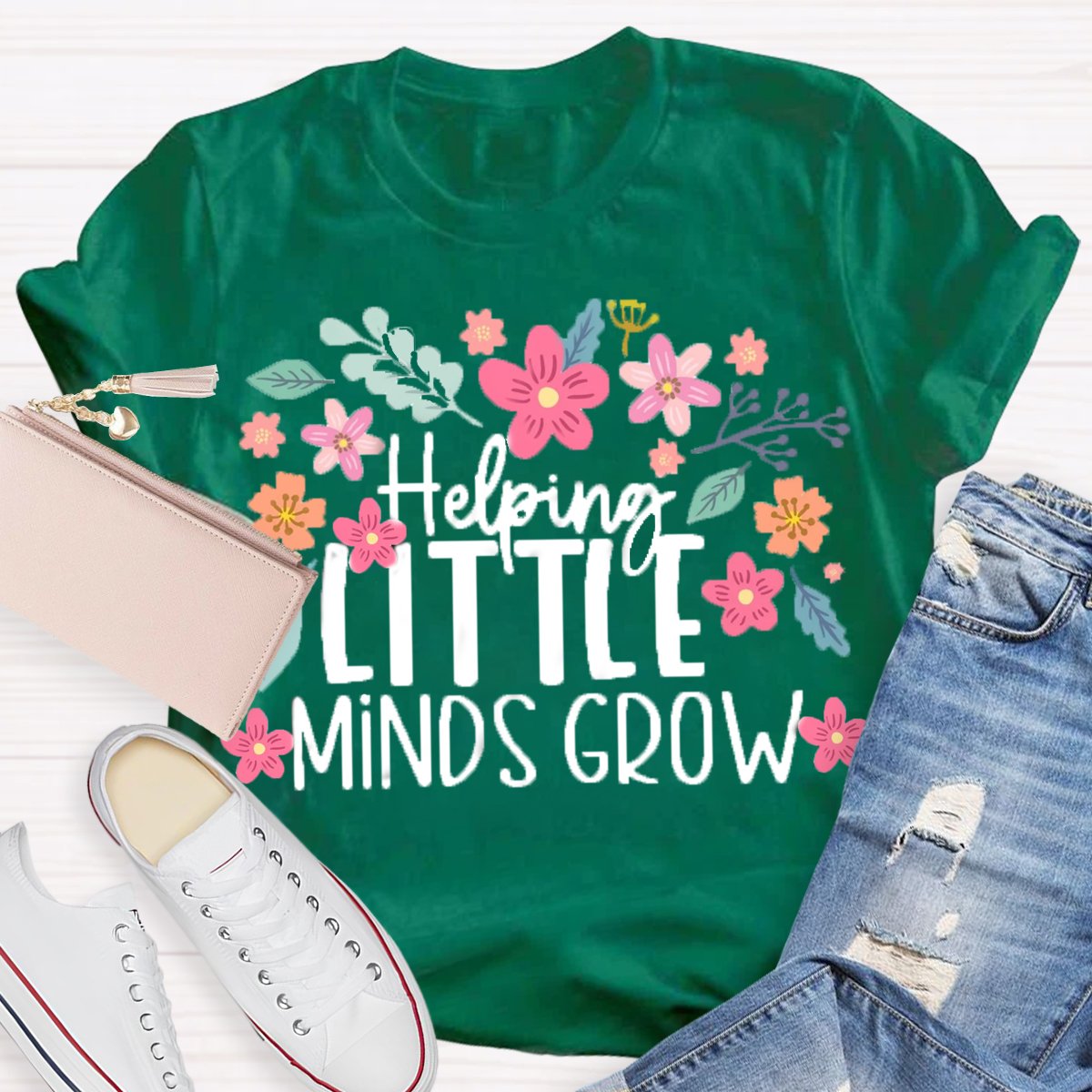 Helping Little Minds Grow Floral Shirt