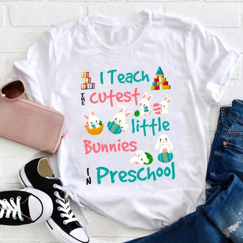 Personalized Teach The Cutest Little Bunnies In School Teacher T-Shirt