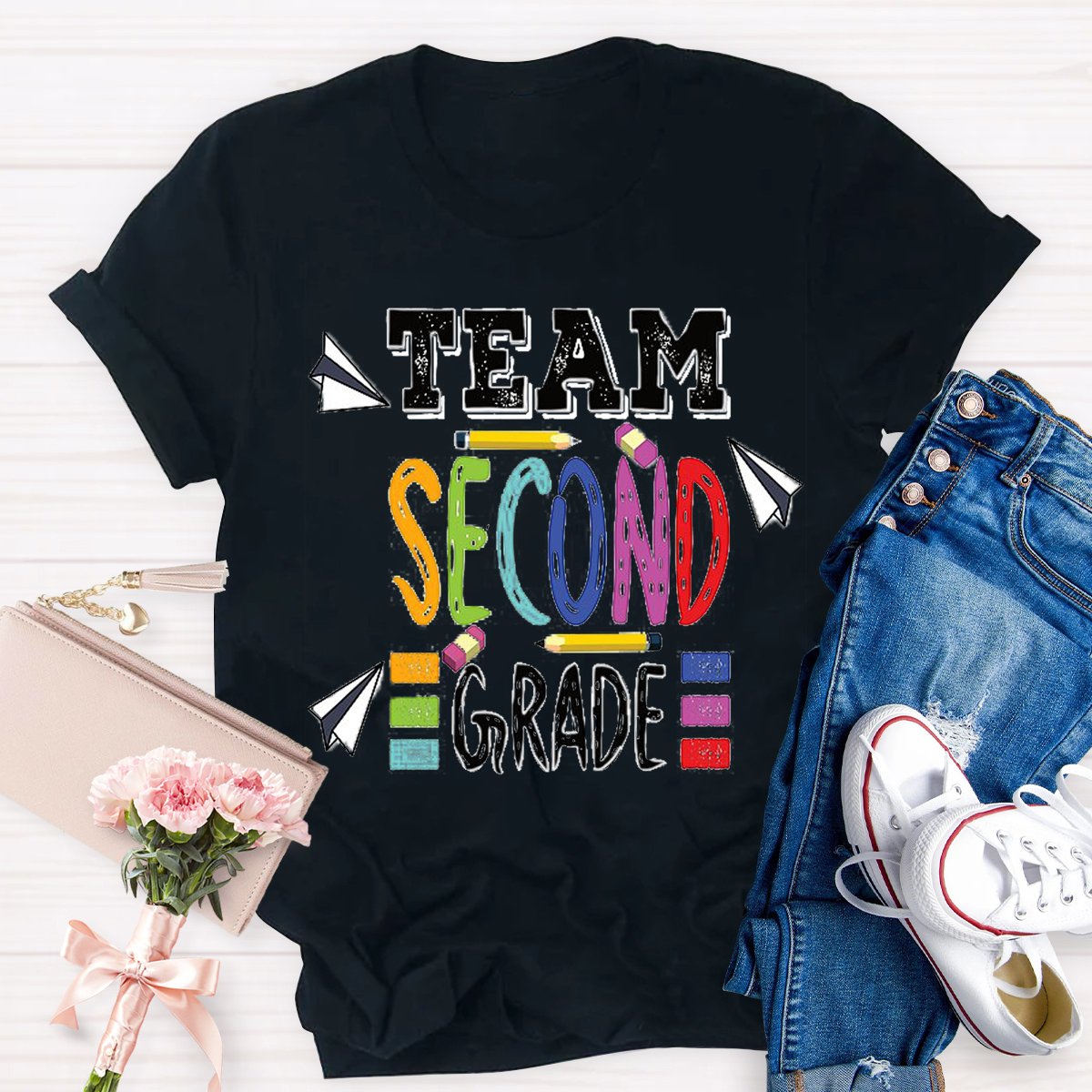 Personalized Grade Team 2nd Grade Back to School T-shirt