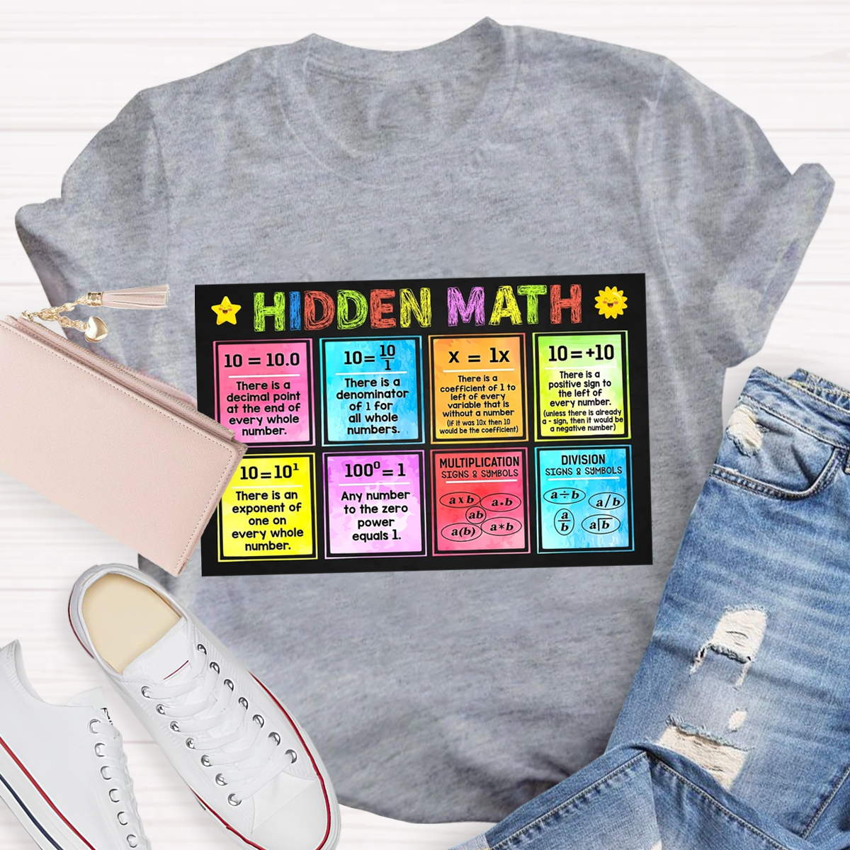 Hidden Math Teachers T-Shirt