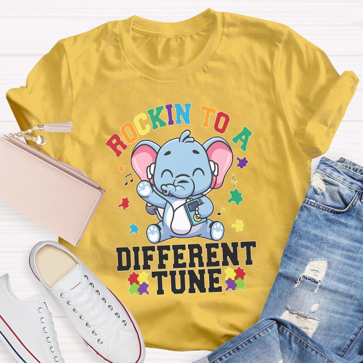 Rockin To A Different Tune Teacher Shirt