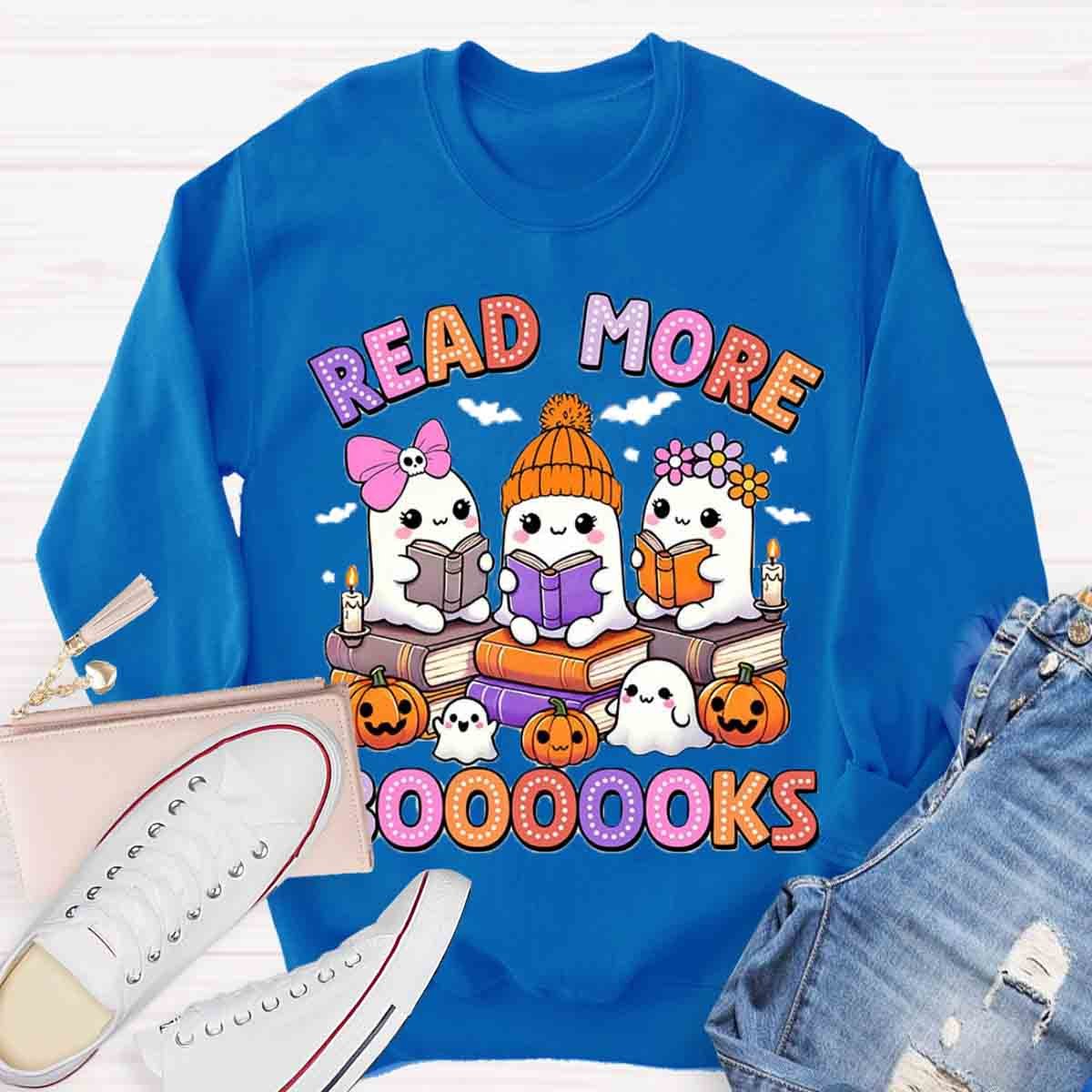 Halloween Reading More Books Sweatshirt