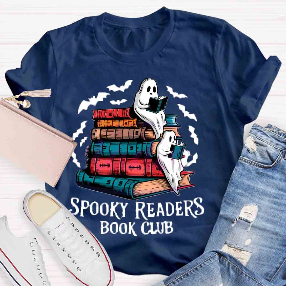 Bookish Ghost Spooky Readers Book Club T-Shirt