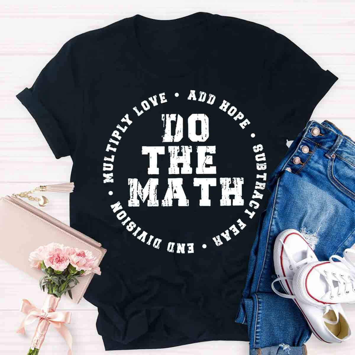 Do The Math Teacher Retro Design T-Shirt