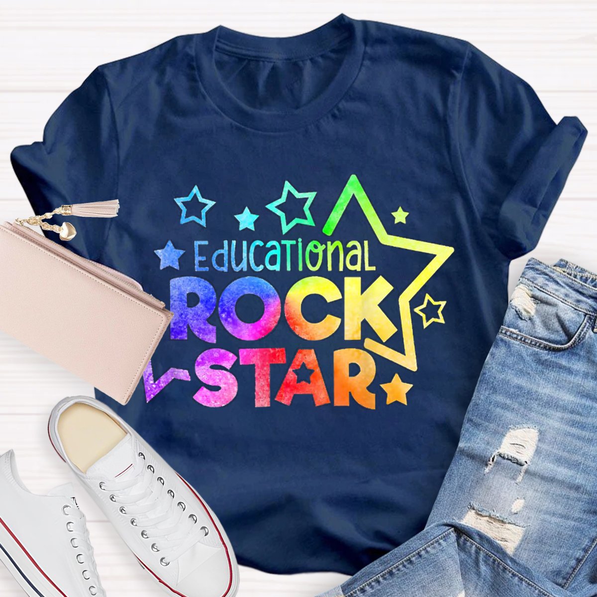 Teacher Educational Rockstar Love Teaching Inspire Student T-Shirt