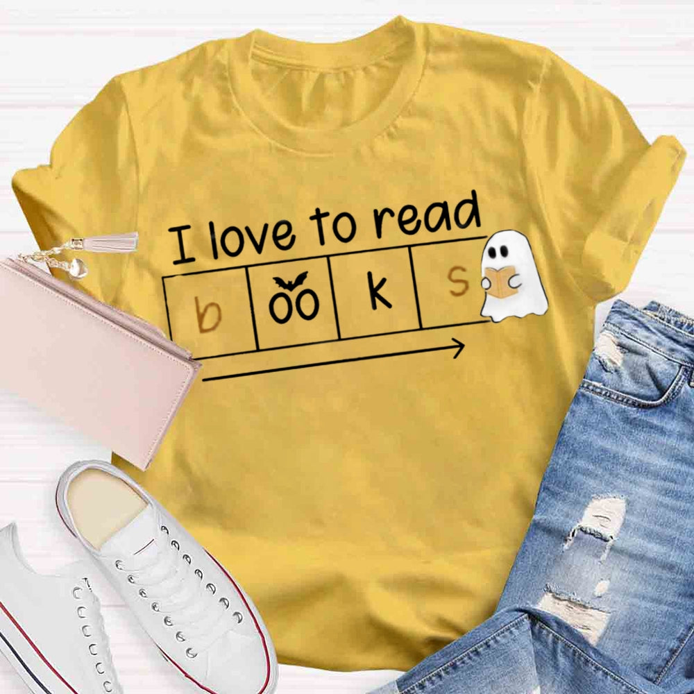 I Love To Read Books Halloween T-shirt