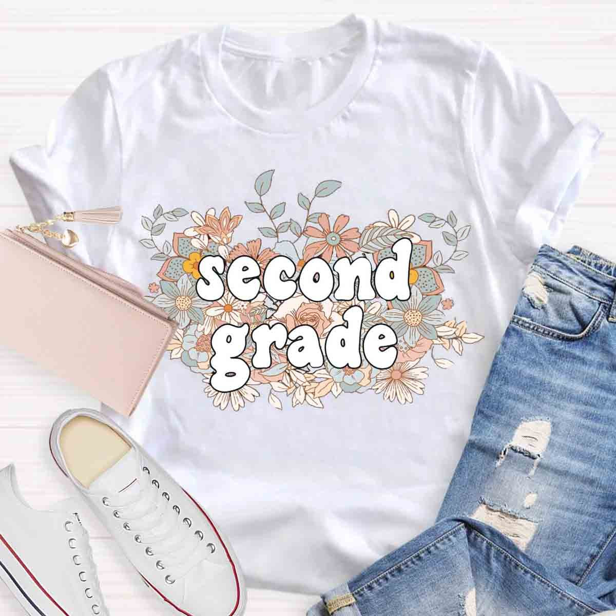 Personalized Grade Wild Flowers T-Shirt