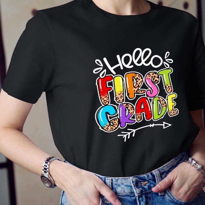 Personalized Grade Hello Teacher T-Shirt