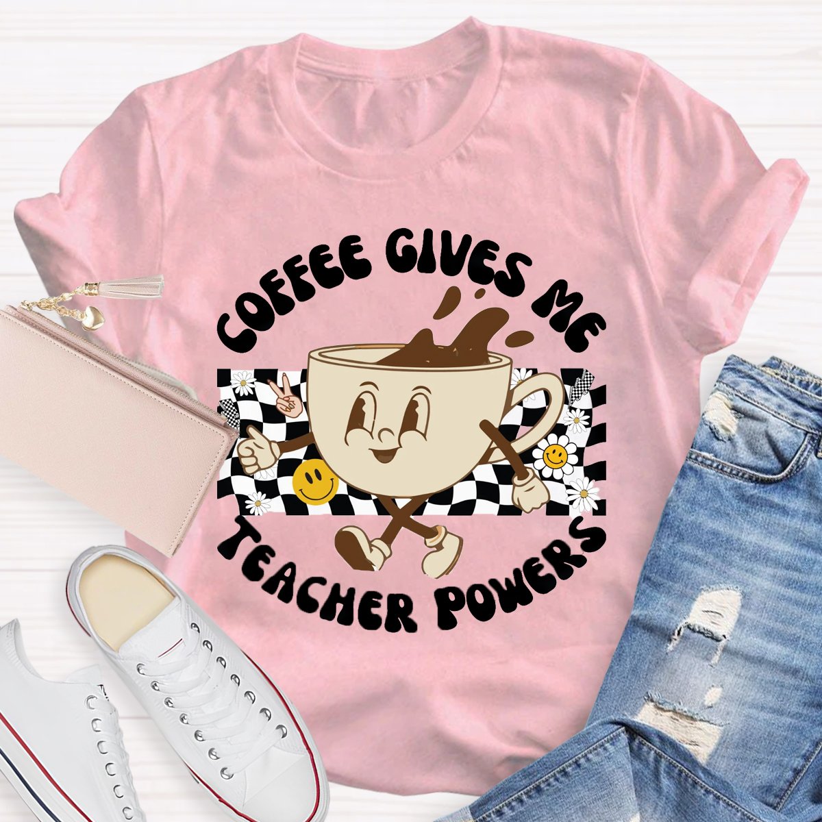 Coffee Gives Me Teacher Powers Shirt