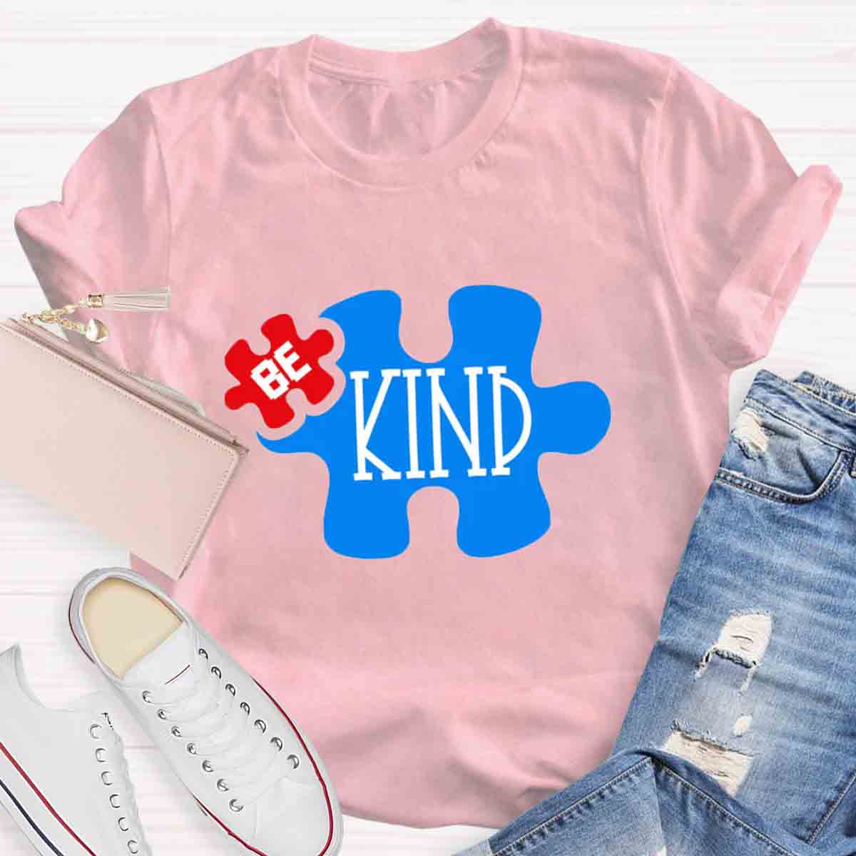 Be Kind Puzzle Teacher T-Shirt