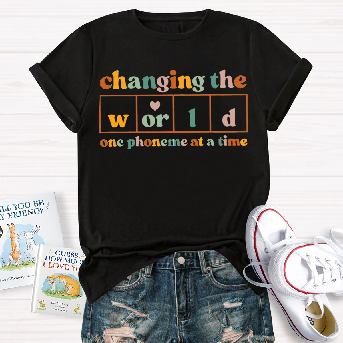 Changing The World One Phoneme At A Time Teacher T-Shirt