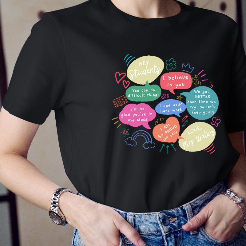 Personalized Positive Discourse Teacher T-Shirt