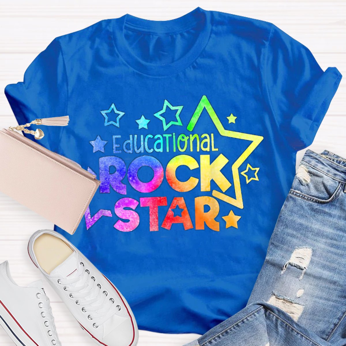 Teacher Educational Rockstar Love Teaching Inspire Student T-Shirt