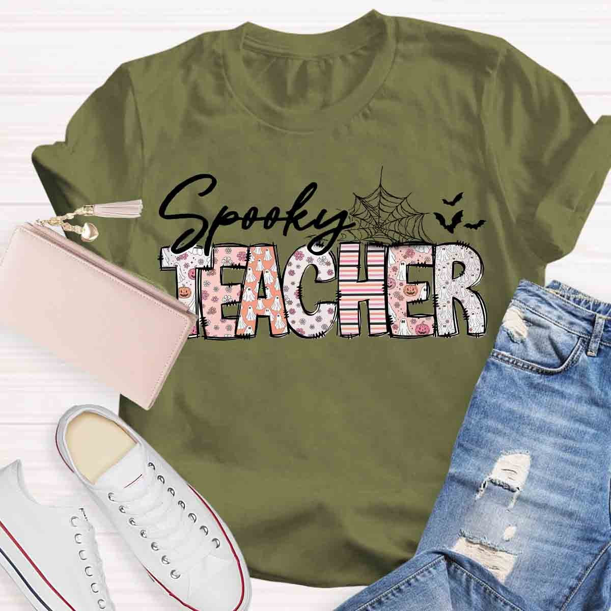 Spooky Teacher Cute Ghost Shirt