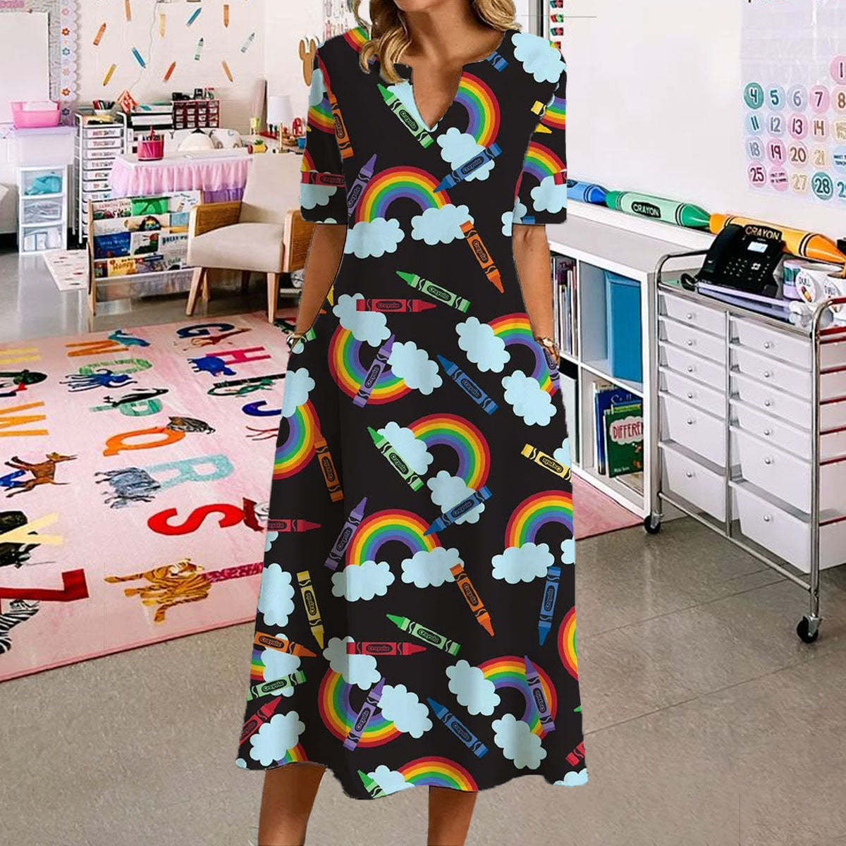 Rainbow Crayon Dress