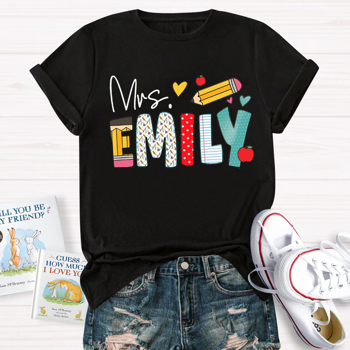 Personalized Name Art Pencil  T-Shirt