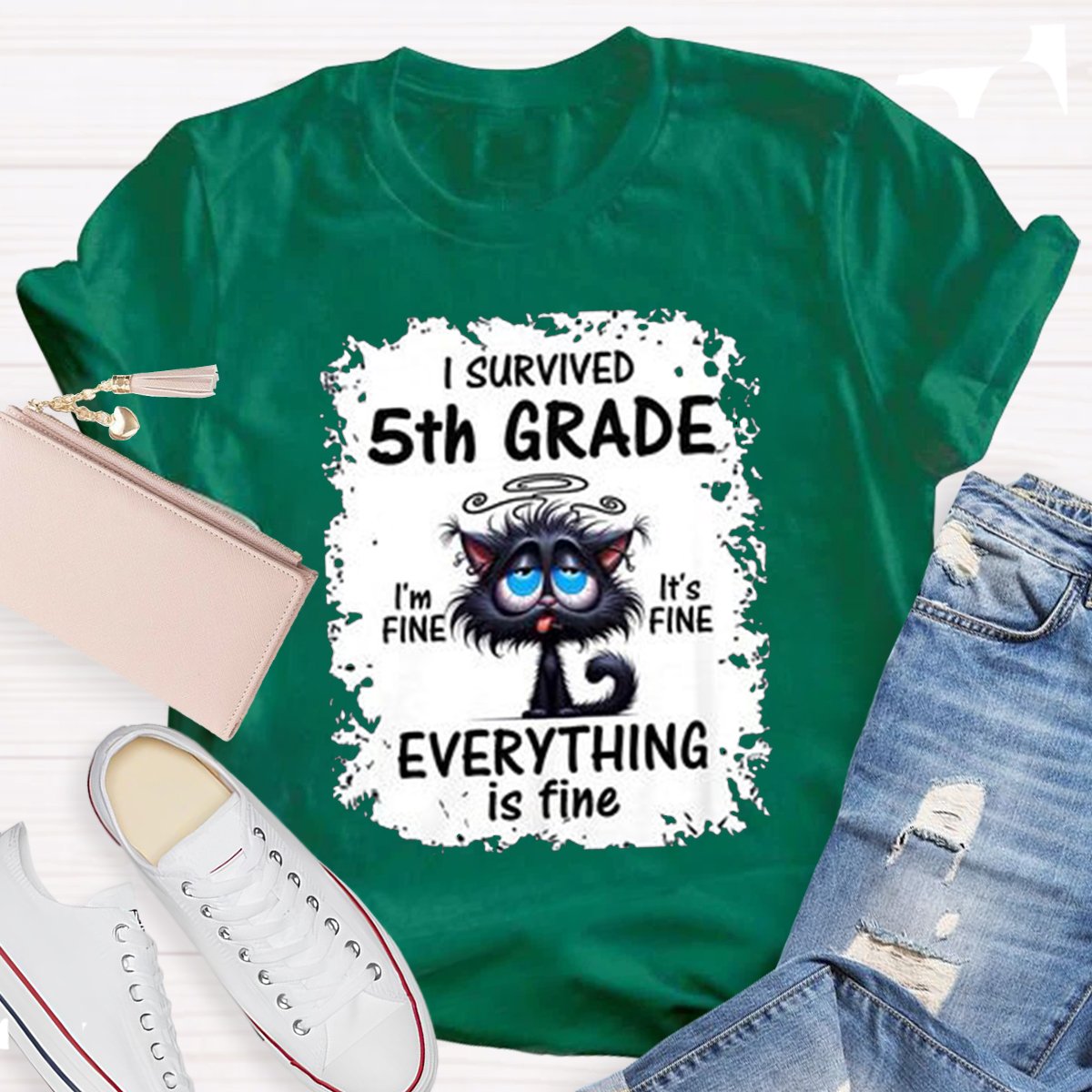 Personalized I Survived 5th Grade Teacher Shirt